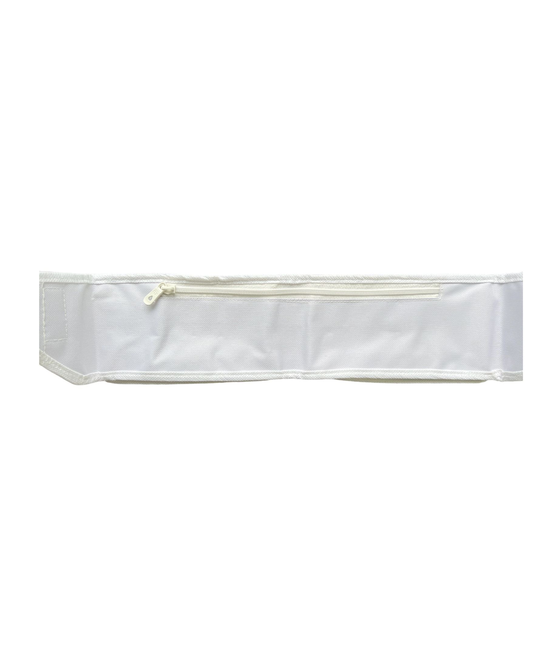 Ruby White Ihram Belt with Snap-Flap Pouch - Washable Adjustable Ahram Belt